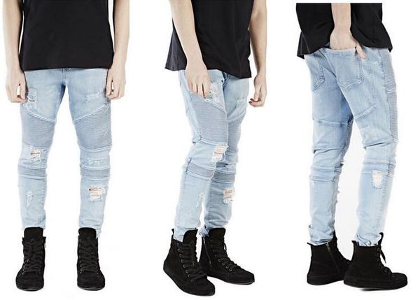 men's slim fit ripped stretch skinny jeans hi-street mens designer distressed denim joggers knee holes washed destroyed pleated biker j, Blue
men's slim fit ripped stretch skinny jeans hi-street mens designer distressed denim joggers knee holes washed destroyed pleated biker j, Blue