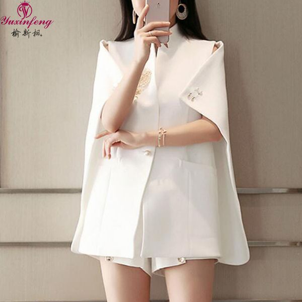 yuxinfeng spring autumn women cape blazer black white runway fashion beadinged diamond ruched coats lady fashion clothing s18101303, White;black
yuxinfeng spring autumn women cape blazer black white runway fashion beadinged diamond ruched coats lady fashion clothing s18101303, White;black