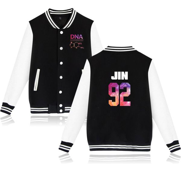 bts bangtan boys dna army forever jacket fashion casual winter women k- hip hop fans baseball jacket clothes, Black;brown
bts bangtan boys dna army forever jacket fashion casual winter women k- hip hop fans baseball jacket clothes, Black;brown
