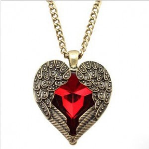 sweater chain lover necklace jewelry complex ruby red crystal stone love angel wings peach heart long pendent necklace jewelry, Silver
sweater chain lover necklace jewelry complex ruby red crystal stone love angel wings peach heart long pendent necklace jewelry, Silver