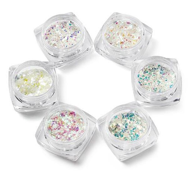 6 colors nail glitter magic starry sky mirror effects chameleon brocade cloud pigment laser gel sequins paint nail art glitter polish, Silver;gold
6 colors nail glitter magic starry sky mirror effects chameleon brocade cloud pigment laser gel sequins paint nail art glitter polish, Silver;gold