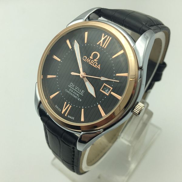 

Топ люксовый бренд мужские бизнес-часы высокое качество календарь простой стиль золото часовая стрелка кварцевые часы классический стиль часы