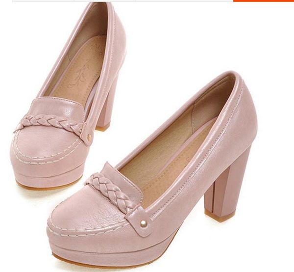 send new style shallow mouth round head woman high heel shoes coarse heel waterproof table four seasons single shoes, Black
send new style shallow mouth round head woman high heel shoes coarse heel waterproof table four seasons single shoes, Black