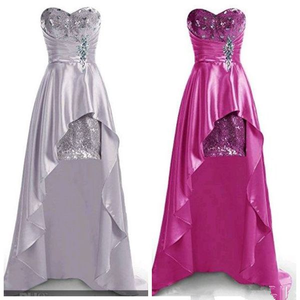sparkly high low bridesmaid dress sweetheart crystals sequins short front long back party gowns formal dress custom size, White;pink
sparkly high low bridesmaid dress sweetheart crystals sequins short front long back party gowns formal dress custom size, White;pink