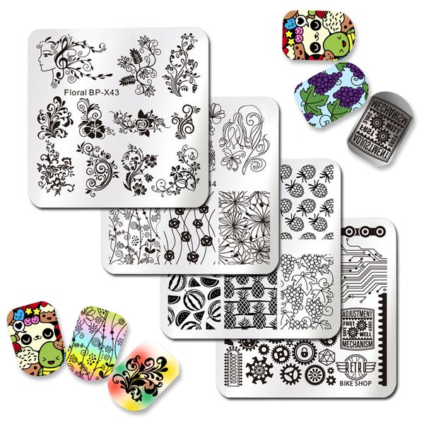 born pretty square nail art stamp template floral rose flower vine rose leaves wheel gear image plate 6*6cm nail art stencil, White
born pretty square nail art stamp template floral rose flower vine rose leaves wheel gear image plate 6*6cm nail art stencil, White