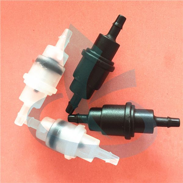 50pcs printer ink valve eco solvent inkjet printer parts single side ink valve one way ink valve (for tube with ID:3mm)