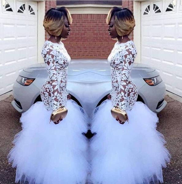 2018 african white mermaid lace prom dresses for black girls long sleeves ruffles tulle floor length plus size evening prom gowns vestidos
2018 african white mermaid lace prom dresses for black girls long sleeves ruffles tulle floor length plus size evening prom gowns vestidos