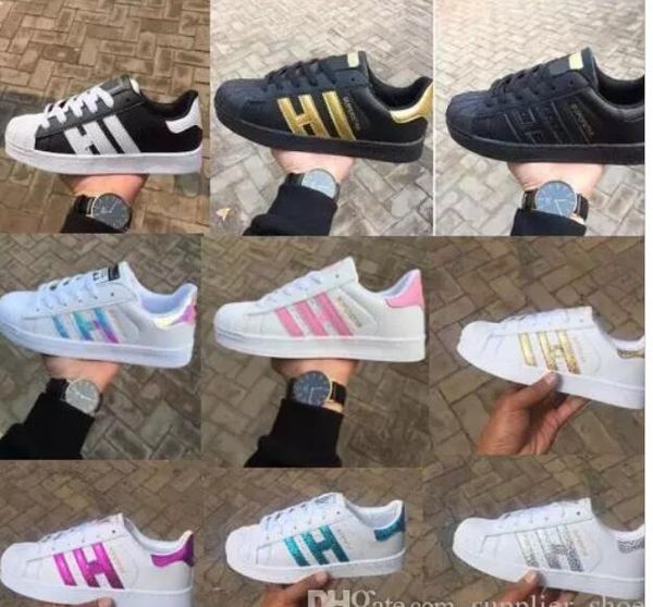 Бесплатная доставка SUPERSTAR Shell toe мужские кроссовки женские любители кроссовки мод
