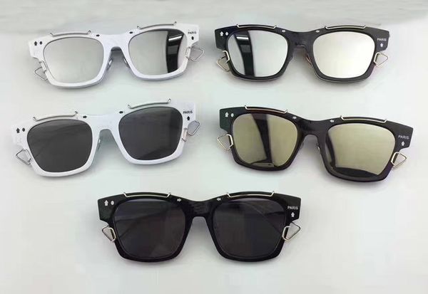 new fashion brand sunglasses black synthetic resin square frame with gold metal outline outline retro style style anti-uv sunglasses, White;black
new fashion brand sunglasses black synthetic resin square frame with gold metal outline outline retro style style anti-uv sunglasses, White;black