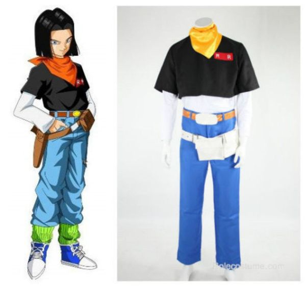 новый dragon ball z android 17 униформа косплей костюм на заказ gg.652, Black;red 
новый dragon ball z android 17 униформа косплей костюм на заказ gg.652, Black;red