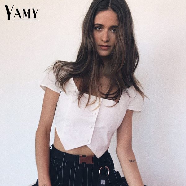 korean fashion summer 2018 crop women shirts square collar buon coon short sleeve t shirt women tshirt streetwear, White
korean fashion summer 2018 crop women shirts square collar buon coon short sleeve t shirt women tshirt streetwear, White