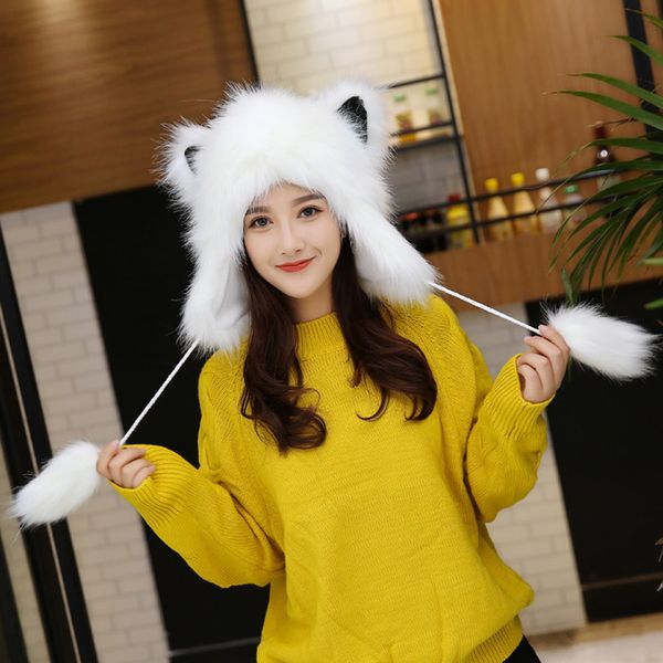 winter woman warm and fluffy hat thick cute cartoon protective ear fur animal hat pink beige, Blue;gray
winter woman warm and fluffy hat thick cute cartoon protective ear fur animal hat pink beige, Blue;gray