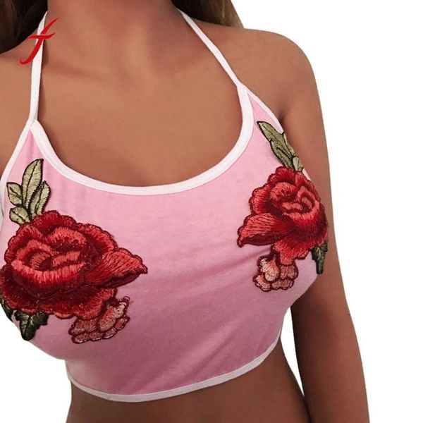 feitong appliques tank women fashion bare midriff rose printing sleeveless o-neck tanks & camis blouses *30, White
feitong appliques tank women fashion bare midriff rose printing sleeveless o-neck tanks & camis blouses *30, White