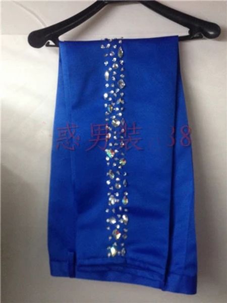 mens stage performance royal blue beading handsewing sequined pants/can customs make, White;black
mens stage performance royal blue beading handsewing sequined pants/can customs make, White;black