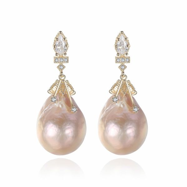 baroque oval shape natural freshwater pearls stud earrings and 925 silver special for women fine jewelry, Golden;silver
baroque oval shape natural freshwater pearls stud earrings and 925 silver special for women fine jewelry, Golden;silver