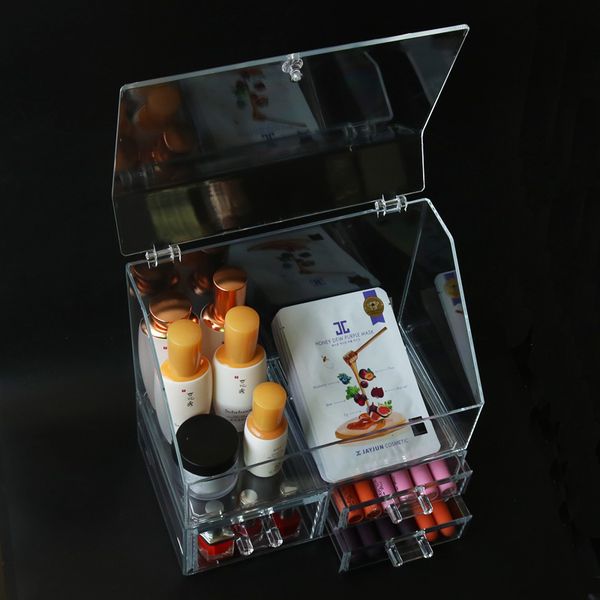 clear makeup organizer 3 drawers large jewelry storage box with cover dust-organzier case multifunctional storage box
clear makeup organizer 3 drawers large jewelry storage box with cover dust-organzier case multifunctional storage box