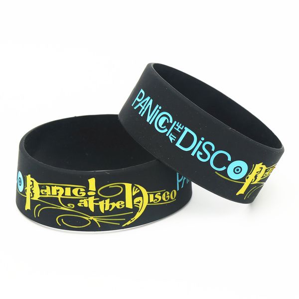 1pc panic at the disco bands 1inch wide size silicone wristbands black rubber music fans racelets &bangles gifts sh195, Golden;silver
1pc panic at the disco bands 1inch wide size silicone wristbands black rubber music fans racelets &bangles gifts sh195, Golden;silver