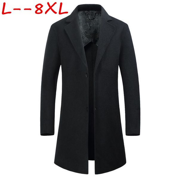 new winter style men woolen coat fashion leisure single breasted slim men's solid windbreaker jacket coat large size 8xl 6xl 5xl, Black
new winter style men woolen coat fashion leisure single breasted slim men's solid windbreaker jacket coat large size 8xl 6xl 5xl, Black