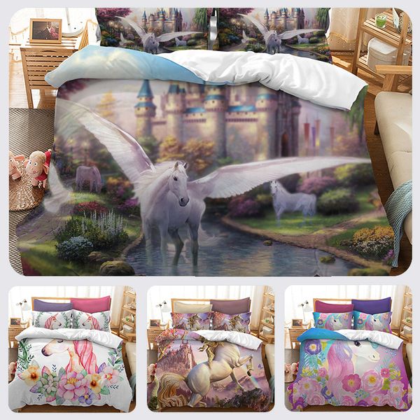 2/3pcs 3d cartoon unicorn soft polyester bedding sets for adults duvetcover with pillowcase king printed bedcloths sj187
2/3pcs 3d cartoon unicorn soft polyester bedding sets for adults duvetcover with pillowcase king printed bedcloths sj187