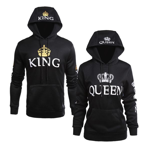 wholesale new style men and women casual jacket queen king printing hooded long-sleeved lovers sweater hoodies, Black
wholesale new style men and women casual jacket queen king printing hooded long-sleeved lovers sweater hoodies, Black
