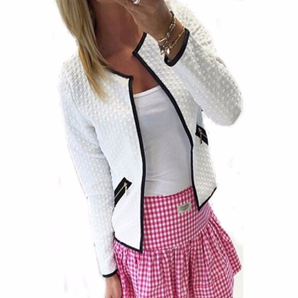 Spring Autumn Women Basic Jacket Long Sleeve Zipper Pockets Female Slim Short Cardigan Coat Casual Outerwear Plus Size
Spring Autumn Women Basic Jacket Long Sleeve Zipper Pockets Female Slim Short Cardigan Coat Casual Outerwear Plus Size