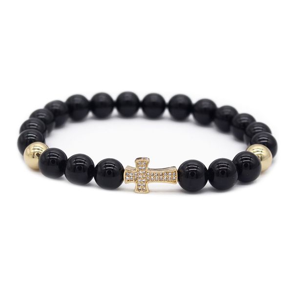 gold cross shaped cubic zirconia charm bracelets black natural stone beads bracelet for men jewelry mbr180219
gold cross shaped cubic zirconia charm bracelets black natural stone beads bracelet for men jewelry mbr180219