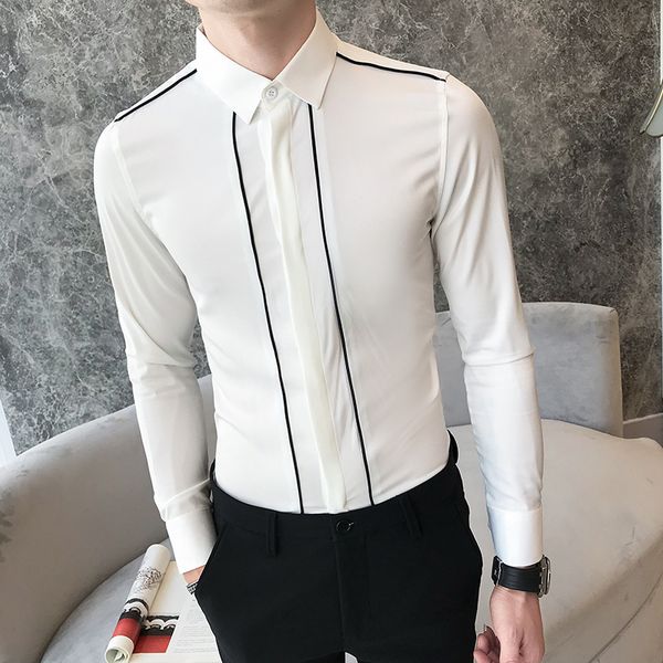 simple men shirt brand new autumn slim fit business formal wear tuxedo long sleeve gentlemen dress shirts men 3xl, White;black
simple men shirt brand new autumn slim fit business formal wear tuxedo long sleeve gentlemen dress shirts men 3xl, White;black