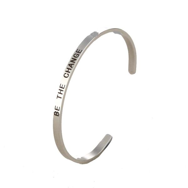 10pcs diy stainless steel jewelry alphabet lettering be the change cuff inspirational bracelet jewelry, Black
10pcs diy stainless steel jewelry alphabet lettering be the change cuff inspirational bracelet jewelry, Black