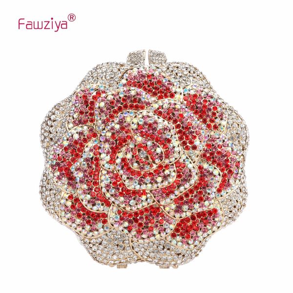 fawziya luxury rose evening purse rhinestone crystal flower clutch bag
fawziya luxury rose evening purse rhinestone crystal flower clutch bag