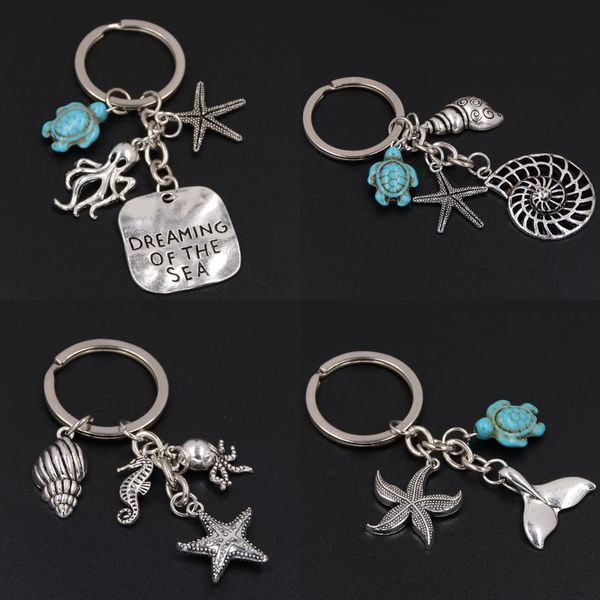 1pc silver dreaming of the sea keychains shell charms with starfish shell pendant fish tail keyring blue turtle beach jewelry
1pc silver dreaming of the sea keychains shell charms with starfish shell pendant fish tail keyring blue turtle beach jewelry