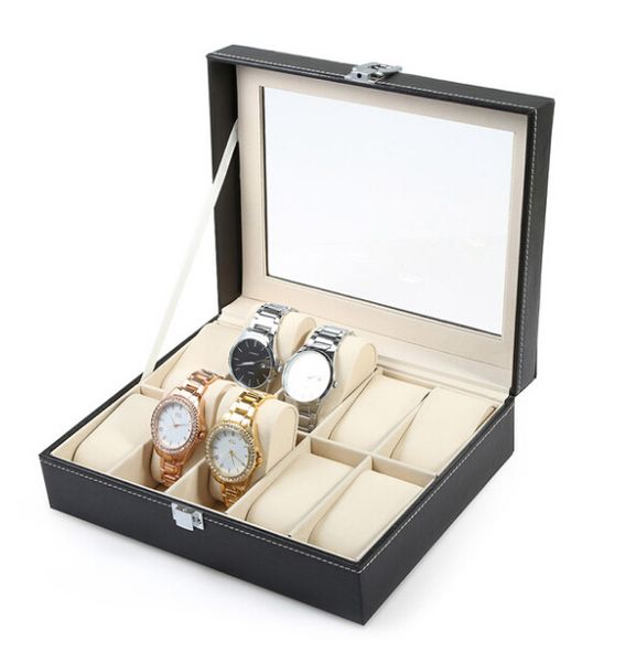 professional 10 grid watch box pu leather wristwatch box display jewelry storage organizer watch case caixa para relogio, Black;blue
professional 10 grid watch box pu leather wristwatch box display jewelry storage organizer watch case caixa para relogio, Black;blue