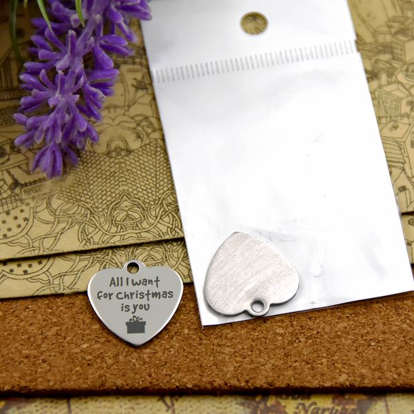 40pcs--"all i want for christmas is you"stainless steel charms more style for choosing diy charms pendants for necklace, Bronze;silver
40pcs--"all i want for christmas is you"stainless steel charms more style for choosing diy charms pendants for necklace, Bronze;silver