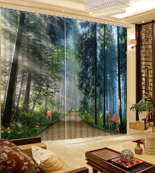custom modern curtains for living room woods landscape luxury 3d blackout curtain for room decorative
custom modern curtains for living room woods landscape luxury 3d blackout curtain for room decorative
