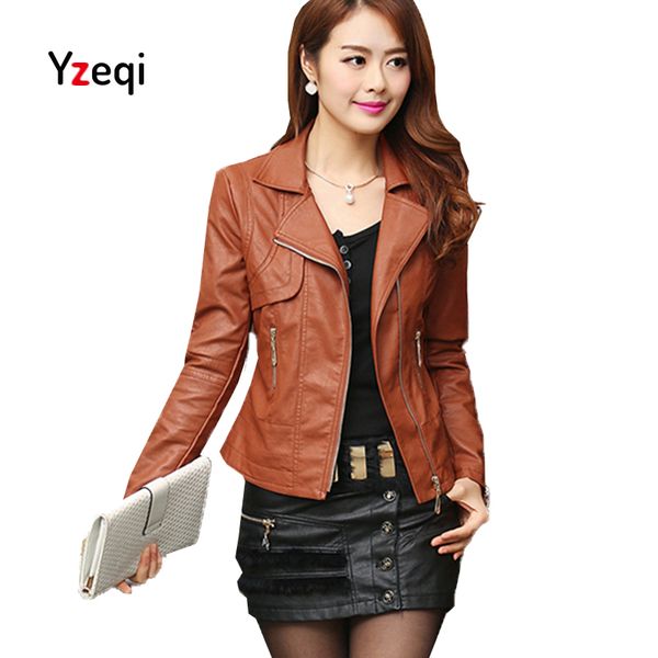 yzeqi autumn women leather jacket black plus size 4xl elegant punk coat outwear coat zippers roupas leather jacket women bikers
yzeqi autumn women leather jacket black plus size 4xl elegant punk coat outwear coat zippers roupas leather jacket women bikers
