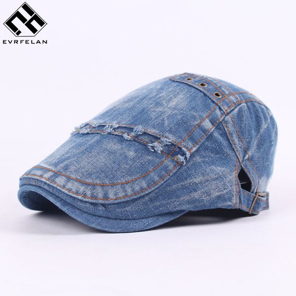 evrfelan new fashion berets hats men casquette cap classic denim spring summer boinas women beret hats outdoor visors sun caps, Blue;gray
evrfelan new fashion berets hats men casquette cap classic denim spring summer boinas women beret hats outdoor visors sun caps, Blue;gray