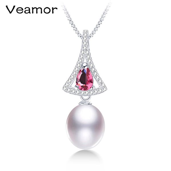 veamor elegant 925 sterling silver pearl pendant necklace for women high-grade red crystal fine jewelry wedding accessories
veamor elegant 925 sterling silver pearl pendant necklace for women high-grade red crystal fine jewelry wedding accessories