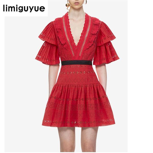 limiguyue high waist hollow out party dress women deep v neck short slim pleated dress runway self portrait dresses h0900, White;black
limiguyue high waist hollow out party dress women deep v neck short slim pleated dress runway self portrait dresses h0900, White;black