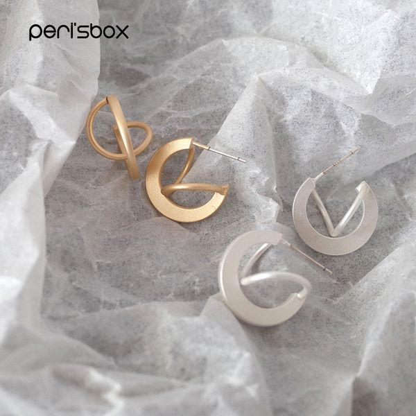 peri'sbox trendy matte gold sliver twisted stud earrings for women bijoux minimalist small studs simple geometric metal earrings, Golden;silver
peri'sbox trendy matte gold sliver twisted stud earrings for women bijoux minimalist small studs simple geometric metal earrings, Golden;silver