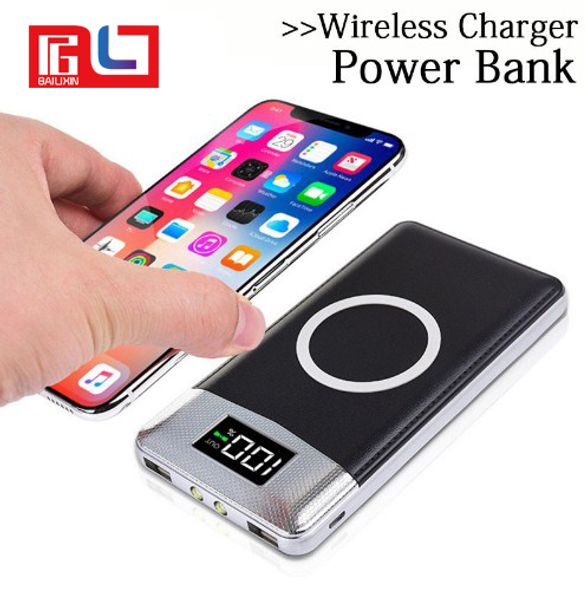 2 in 1 qi wirele power bank 10000 mah portable wirele charger pad external battery for iphone x am ung 8 9 2 in 1 qi wirele power bank 10000 mah portable wirele charger pad external battery for iphone x am ung 8 9