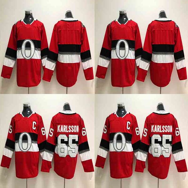 65 Erik Karlsson Jersey 2018 Season 100th Classic Ottawa Senators Jersey Blank No Name No Number Ice Hockey Jerseys Cheap