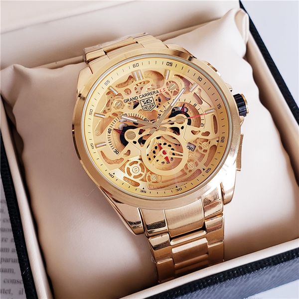 TAG luxury brands Men's Watches 47mm TAG watch quartz Stainless steel Stopwatch Sports brand Wristwatches Relogio
TAG luxury brands Men's Watches 47mm TAG watch quartz Stainless steel Stopwatch Sports brand Wristwatches Relogio
