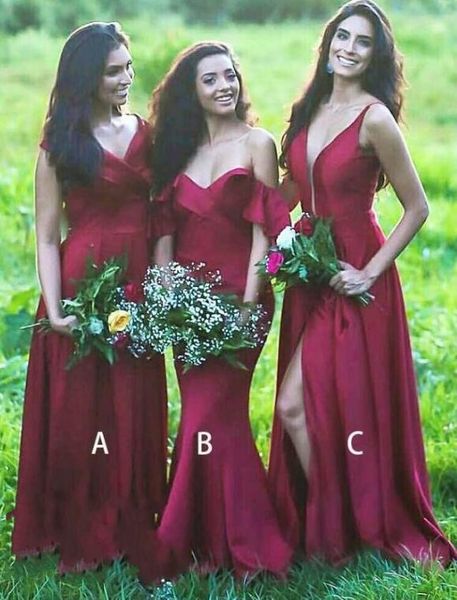 2020 country elegant long bridesmaid dresses stretchy satin side split maid of honor dress for wedding party, White;pink
2020 country elegant long bridesmaid dresses stretchy satin side split maid of honor dress for wedding party, White;pink