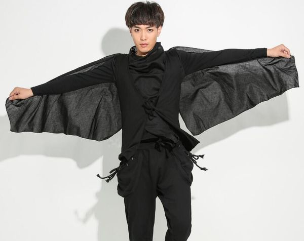 s-5xl 2018 new men's clothing gd fashion slim hair stylist fake two pieces cloak vest plus size stage nightclub costumes, Black;white
s-5xl 2018 new men's clothing gd fashion slim hair stylist fake two pieces cloak vest plus size stage nightclub costumes, Black;white
