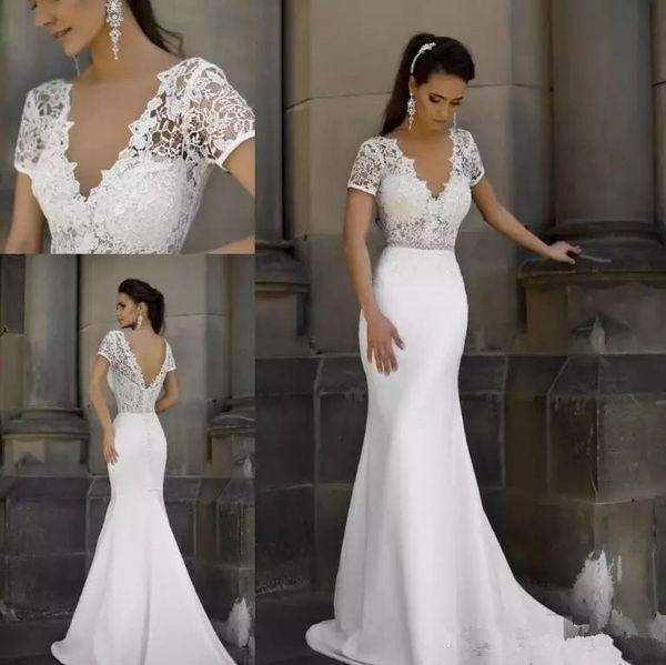 milla nova mermaid beach wedding dresses v neck lace bridal gowns sweep train plus size vestido de novia boho wedding dress, White
milla nova mermaid beach wedding dresses v neck lace bridal gowns sweep train plus size vestido de novia boho wedding dress, White