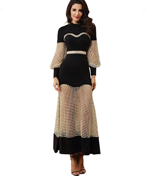 vestido de noiva 2018 elegant mermaid hollow out prom evening dress new long sleeves muslim celebrity party dress robe de soriee, Black
vestido de noiva 2018 elegant mermaid hollow out prom evening dress new long sleeves muslim celebrity party dress robe de soriee, Black