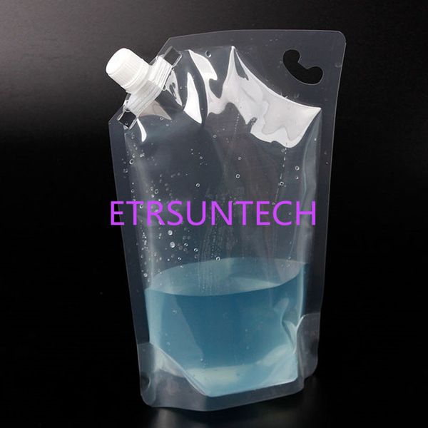 1l 2l Stand-up Plastic Drink Packaging Bag Spout Pouch For Beverage Liquid Juice Milk Coffee Qw8065