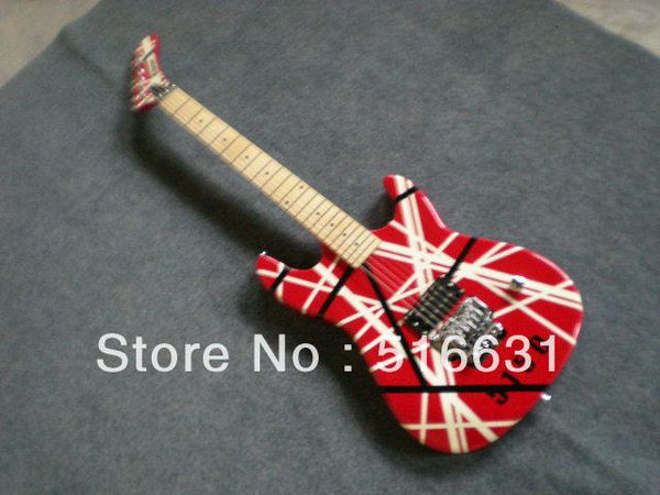 Wholesale - 2012 New arrival black and white lines, color silver hardware 5150 Electric Guitar in stock
Wholesale - 2012 New arrival black and white lines, color silver hardware 5150 Electric Guitar in stock