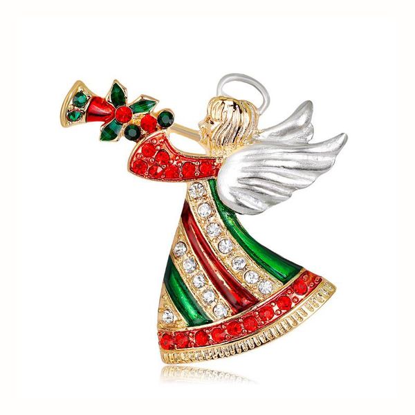 2019 new christmas ornaments classic christmas angel brooch rhinestone alloy brooch couple party gift, Gray
2019 new christmas ornaments classic christmas angel brooch rhinestone alloy brooch couple party gift, Gray