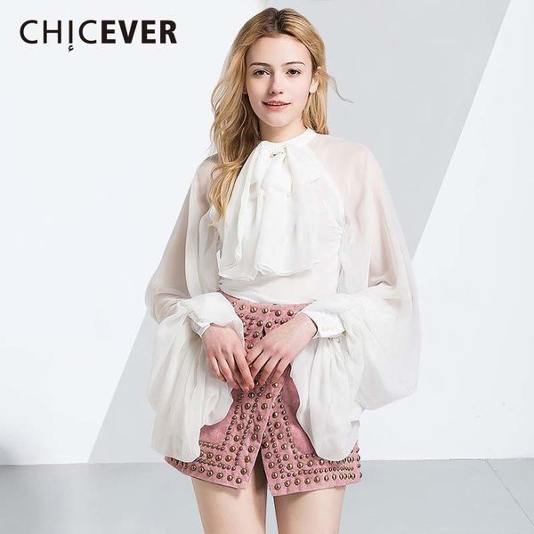 chicever chiffon shirt female 2018 summer bow lantern sleeve backless womens and blouses elegent clothes fashion new, White
chicever chiffon shirt female 2018 summer bow lantern sleeve backless womens and blouses elegent clothes fashion new, White
