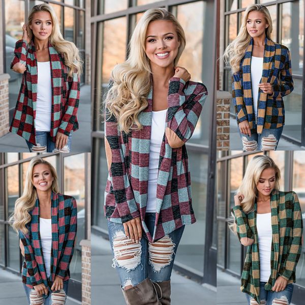 women plaid patch cardigan shirt long sleeve new 5 color loose plaid outwear sweatshirt printed patch shirt fashion casual coat, White
women plaid patch cardigan shirt long sleeve new 5 color loose plaid outwear sweatshirt printed patch shirt fashion casual coat, White